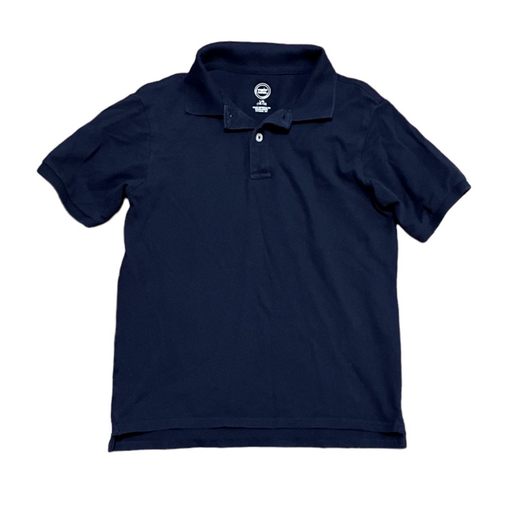 Wonder Nation Navy Blue Girls School Uniform Short Sleeve Performance Polo Shirt